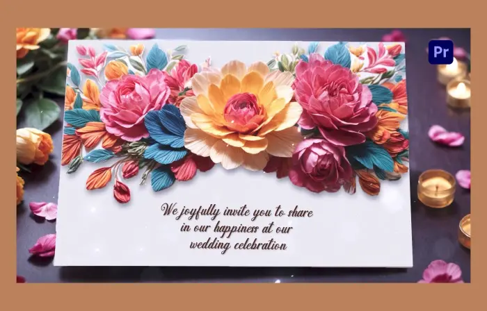 Dazzling 3D Floral Design Wedding Invitation Slideshow